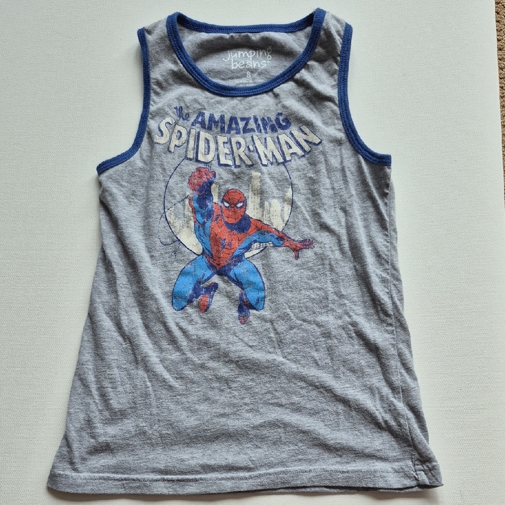 Boys Distressed Spider-Man Tank Top